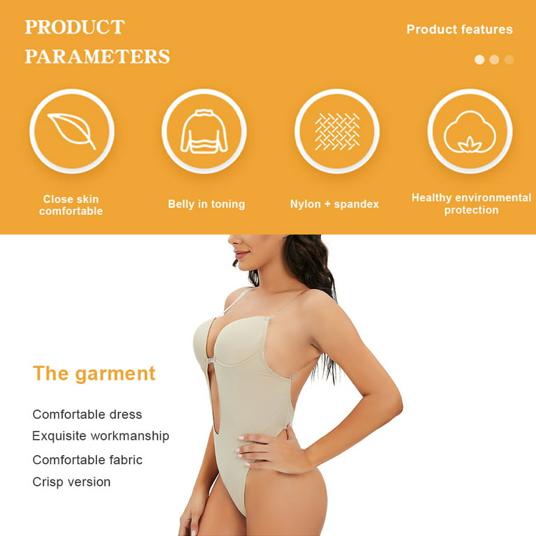 Women Transparent Chest Gauze Bodysuit Shapewear Belly Compression