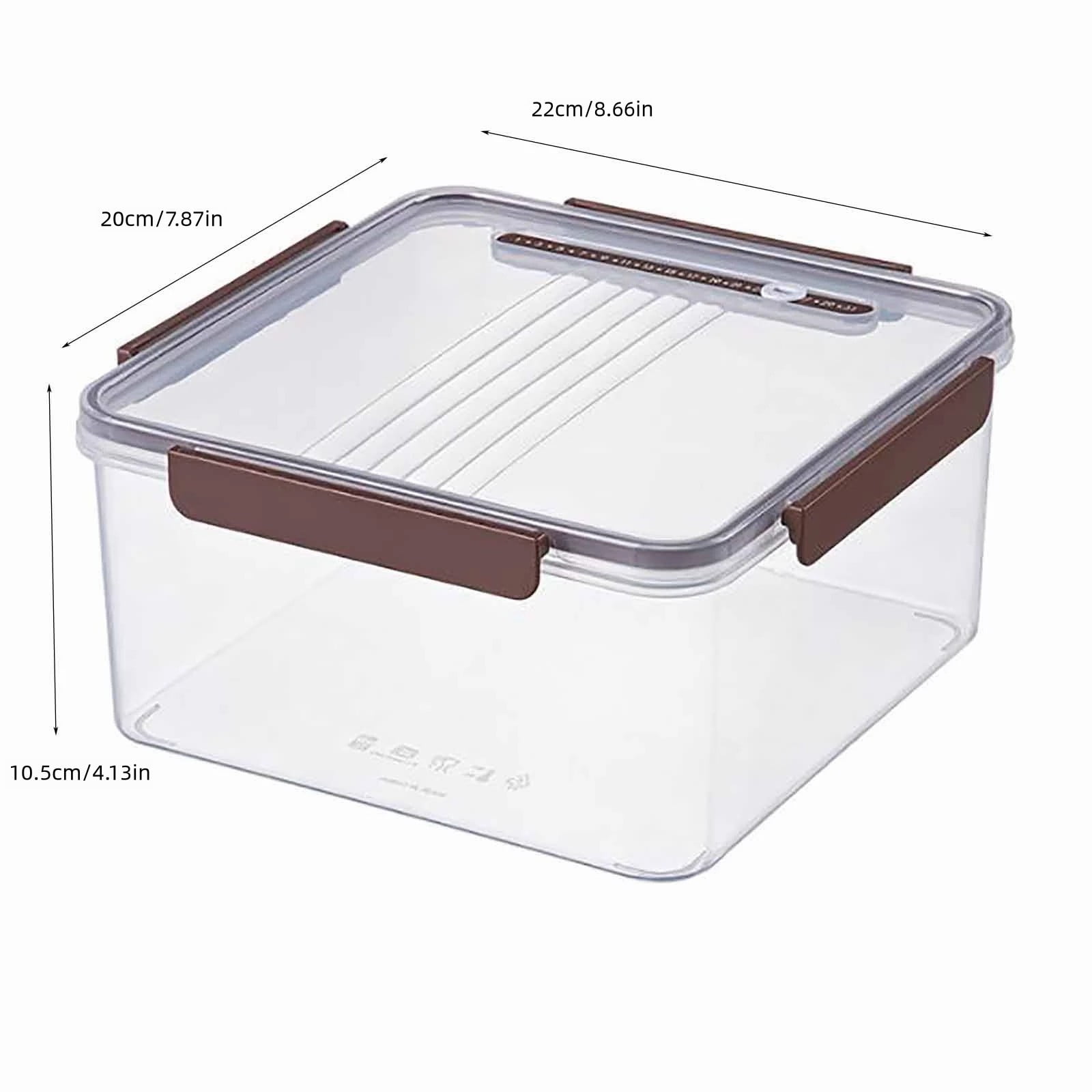 Specollect 3Pcs Transparent Fruit Storage Containers For Fridge,Produce Vegetable Saver Container Handle,BPA-Free Refrigerator Microwave Dishwasher Safe,Keep Fruits Veggie Food Fresh 22x20x10.5cm