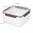 thumbnail image 3 of Transparent Food Storage Container with Timer | Airtight Fresh-Keeping Box for Refrigerator & Microwave | Durable Stackable Organizer | HIPS+ABS Material | 1 Pack | 3 Sizes, 3 of 7