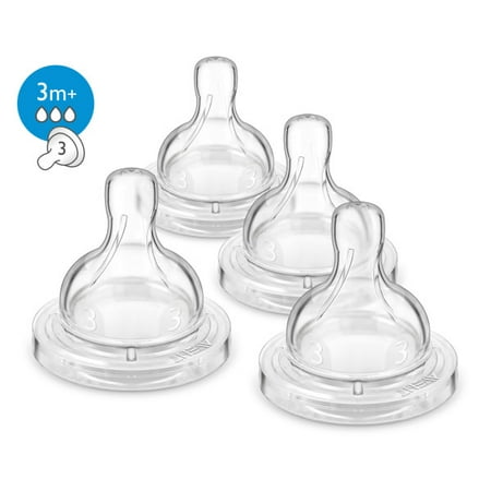 Avent Nipple - Philips Avent Anti-colic baby bottle medium flow nipple 4pk, SCF423/47