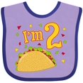 thumbnail image 3 of Inktastic I'm Two- Taco Birthday Party Boys or Girls Baby Bib, 3 of 4