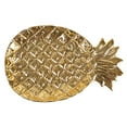 thumbnail image 5 of DRAFIDEEP Ceramic Jewelry Storage Plate Golden Pineapple Design 1Pack Ideal for Bedroom Dresser 11.8x5.2in, 5 of 8