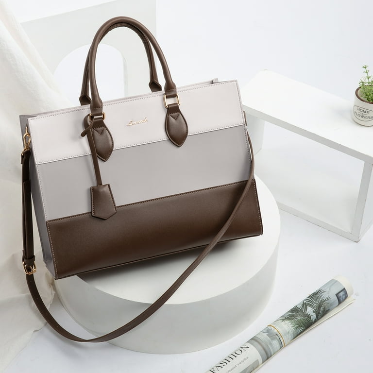 LOVEVOOK Laptop Bag For Women Vintage PU Leather Office Tote 15.6 17 Inch Large Capacity Computer Bag With Clutch Purse For Work LOVEVOOK Laptop Bag For Women Vintage PU Leather Office Tote 15.6 17 Inch Large Capacity Computer Bag With Clutch Purse For Work