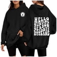 thumbnail image 2 of WEAIXIMIUNG Sweat-Shirt Graphique pour Femmes, Col Rond Décontracté avec Poche, Imprimé Lettres Anglaises, 2 of 5