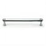 Contemporary 6" Center Bar Pull, Polished Chrome