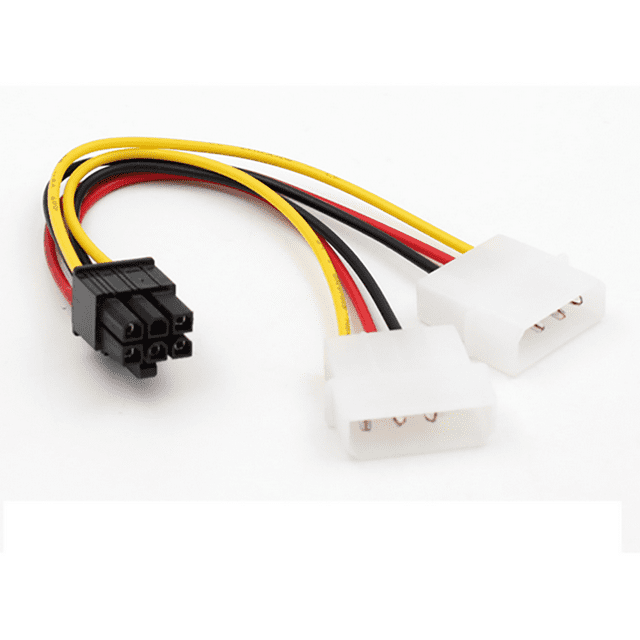 TIMIFIS ATX IDE Molex Power Dual 4 To 6-Pin PCI Express PCIe Video Card Adapter Cable Gift