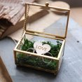 thumbnail image 4 of Engagement Ring Box Wedding Proposal Ring Box Gold Retro Crown Glass Jewelry Box, 4 of 11