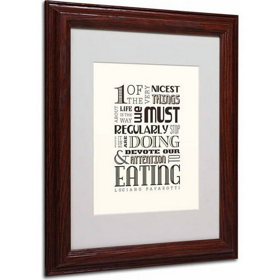 Trademark Fine Art "Take Time to Eat II" Canvas Art by Megan Romo, Wood Frame