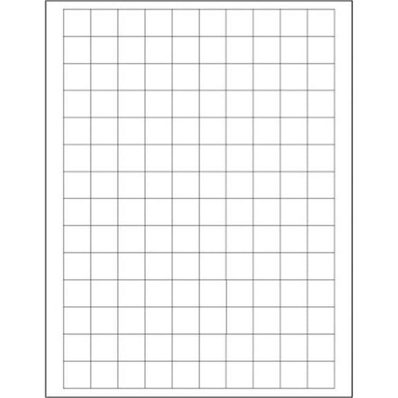 0.75 x 0.75 in. White Rectangle Laser Labels - Pack of 14000