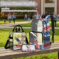thumbnail image 2 of ZUXONGSY American Flag Eagle Print Clear Backpack Set, 3PCS 250th 4th of July Transparent See Through Backpack with Lunch Box Pencil Pouch, Clear Bookbag for College High School Students, 2 of 5