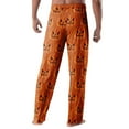 thumbnail image 4 of WTOBBY Men's Fashion Loose Halloween Print Casual Pants Home Sleep Pants Drawstring Elastic Waist Comfortable Lounge Trousers,Orange M, 4 of 4