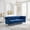 Blue, variant on 88.98" Modern Chenille Sofa Couch, 3 Seater Living Room Furniture with Compression Seat Cushions, Pocket Spring Support, Steel Frame, Black