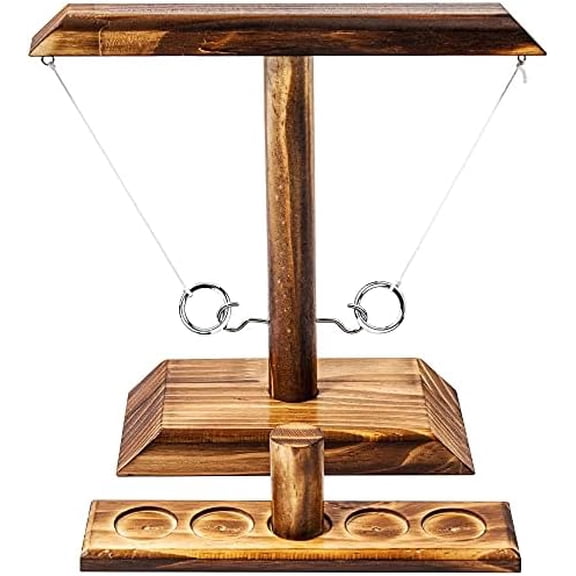 Ring Toss Game, Fun Hook and Ring Game, Handmade Wooden Interactive Game for Home and Party$$Sport & Recreation Other