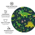 thumbnail image 4 of Bingfone Vintage Dinosaurs And Flowers Leather Drinks Coasters With Set Of 6,Suitable For Home Kitchen,Coffee Cup Coasters Home Gift, 4 of 9