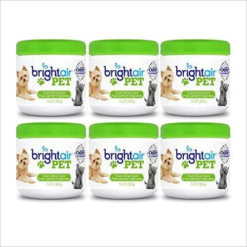 Bright Air Solid Pet Odor Eliminator, Cool Citrus Scent, 14 Oz Each, 6