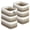 Brown 6pcs, variant on 6pcs Cotton Rope Storage Basket 3 Pack, Woven Fabric Organizer Bins for Shelves, Closet, Bathroom, Bedroom, Nursery, Pink/Brown, 11.8 x 7.5 x 4.7 in, Pink