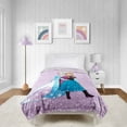 thumbnail image 3 of Frozen Winter Frost Adventures, Kids, Silk Touch Blanket, Disney, Purple, "62 x 90", 3 of 10
