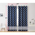 thumbnail image 3 of LDHF Arrow Printed Blackout Room Darkening Thermal Grommet Window Curtain Drape Panels for Bedroom - Set of 2 - Navy Blue - 84" inch Long, 3 of 4