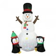 thumbnail image 4 of KLKCMS 8ft Snowman Inflatable Outdoor Christmas Inflatable Snowman with Penguins Giant Snowman Inflatable for Family Lawn US Adapter, 4 of 9
