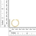 thumbnail image 5 of AFFY 2.10CT Round Moissanite Diamond Inside Outside Hoop Earrings for Women 14K Yellow Gold over Silver, 5 of 7