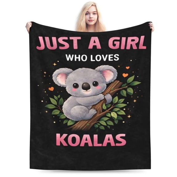 Koala Lover Blanket Gift Cute Koala Pattern Throw Blanket Cozy Soft Home Decor Gift for Girls Women Animal Lovers 50x40