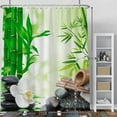 thumbnail image 3 of Zen Spa Shower Curtain Green Bamboo Pebble Stream Relaxing Meditation Shower Curtains Decorative for Bathroom Waterproof Fabric Shower Curtain with Hooks 72x84 Inches, 3 of 5