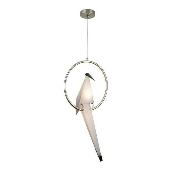 EQLight Zeitler Bird LED 6W Satin Brass Pendant