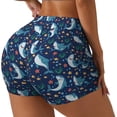 thumbnail image 2 of Wukai Sea Sharks Print Pack Biker Shorts for Women Yoga Workout Gym Running Scrunch Active Shorts-XX-Large, 2 of 8