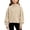 Beige-25, variant on Mitankcoo Girls Mock Neck Ribbed Top Kids Loose Long Sleeve Pullover Sweatshirt for Fall Winter Casual Daily Outfits 4-15Y