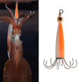 thumbnail image 2 of Squid Jig Pesca Señuelo Gancho Pulpo Sea Boat Hard Bait (Naranja Luminosa 8 Garra), 2 of 2