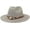 Gray, variant on Women Straw Panama Hat Travel Fedora Beach Sun Hat Summer Wide Brim Straw Roll up Hat UPF 50+