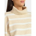 thumbnail image 4 of Time and Tru Women's Chunky Turtleneck Pullover Sweater with Long Sleeves, Mid-weight, Sizes XS-XXXL, 4 of 5