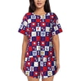 thumbnail image 1 of Vsdgher Ensemble de Pyjama Motif golf pour Femmes 2 Pcs Manches Courtes, Ensemble de Pyjama Doux d'Été Décontracté, 2 Pcs Pj-Grand, 1 of 6