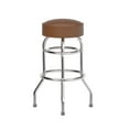 thumbnail image 6 of Emma + Oliver Weathered Brown Swivel Seat Double Ring Bar Stool, 6 of 9