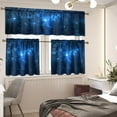 thumbnail image 2 of Galaxy Nebula Kitchen Curtain Valance and Tiers Set Washroom Filters Light Short & Long Tier Curtain for Living Room, 2 of 6