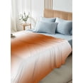 thumbnail image 4 of Orange White Ombre Full Size Flat Sheet, Wrinkleproof & Fadeproof Cooling Flat Bed Sheet Only, Farmhouse Country Minimalist Art Breathable Soft Bedding Top Sheets 81 x 96 Inches, 4 of 8