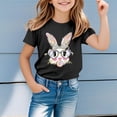 thumbnail image 2 of Easter Tops for Girls Casual Comfortable White Rabbit Print Easter Story Tshirt 2026 Happy Easter Tees Cotton Short Sleeve Tops, 2 of 5