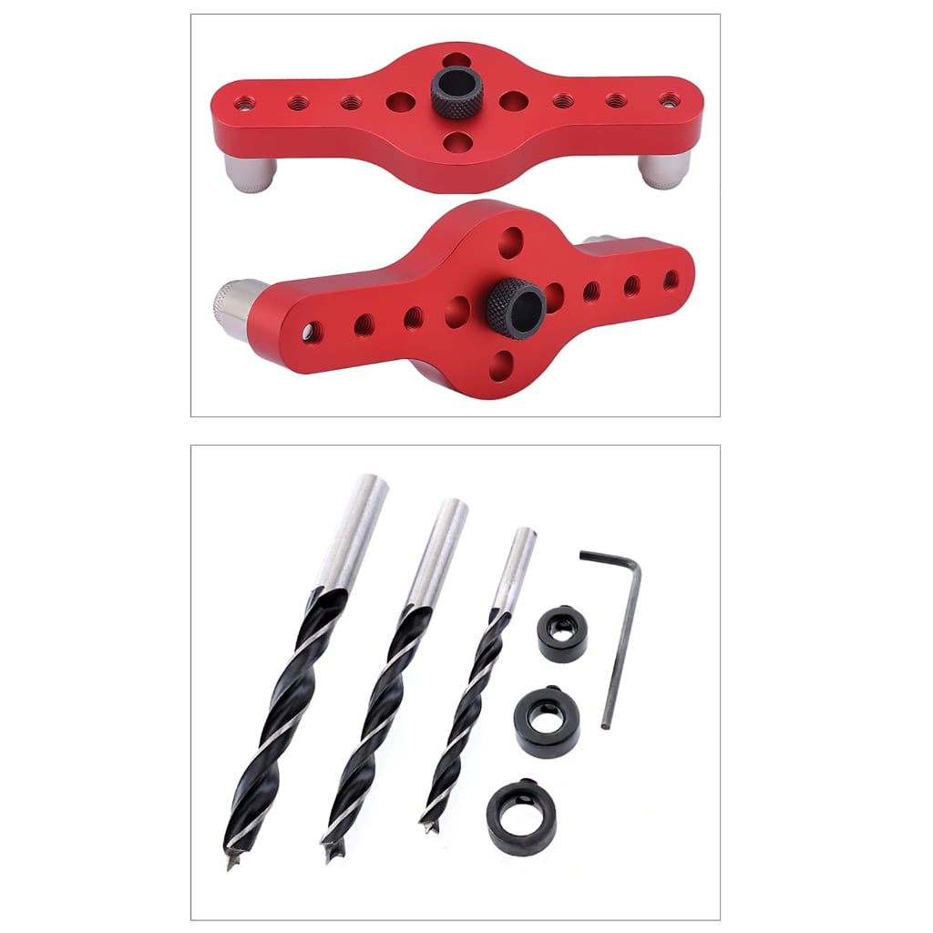 Geemin Vertical Pocket Hole Drilling Jig Woodworking Dowelling Jig Locator Wood Dowel