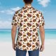 thumbnail image 4 of Fotbe Turkey And Thanksgiving3 Camisa Hawaiana para Hombre Unisex – Camisa Casual de Verano con Botones de Manga Corta de Algodón y Lino,3X-Large, 4 of 7