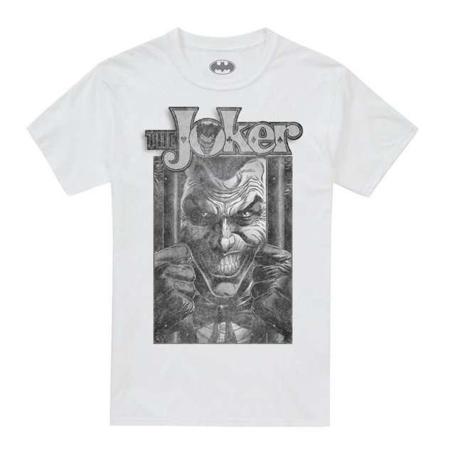 The Joker - Camiseta Behind Bars para Hombre (Blanco)