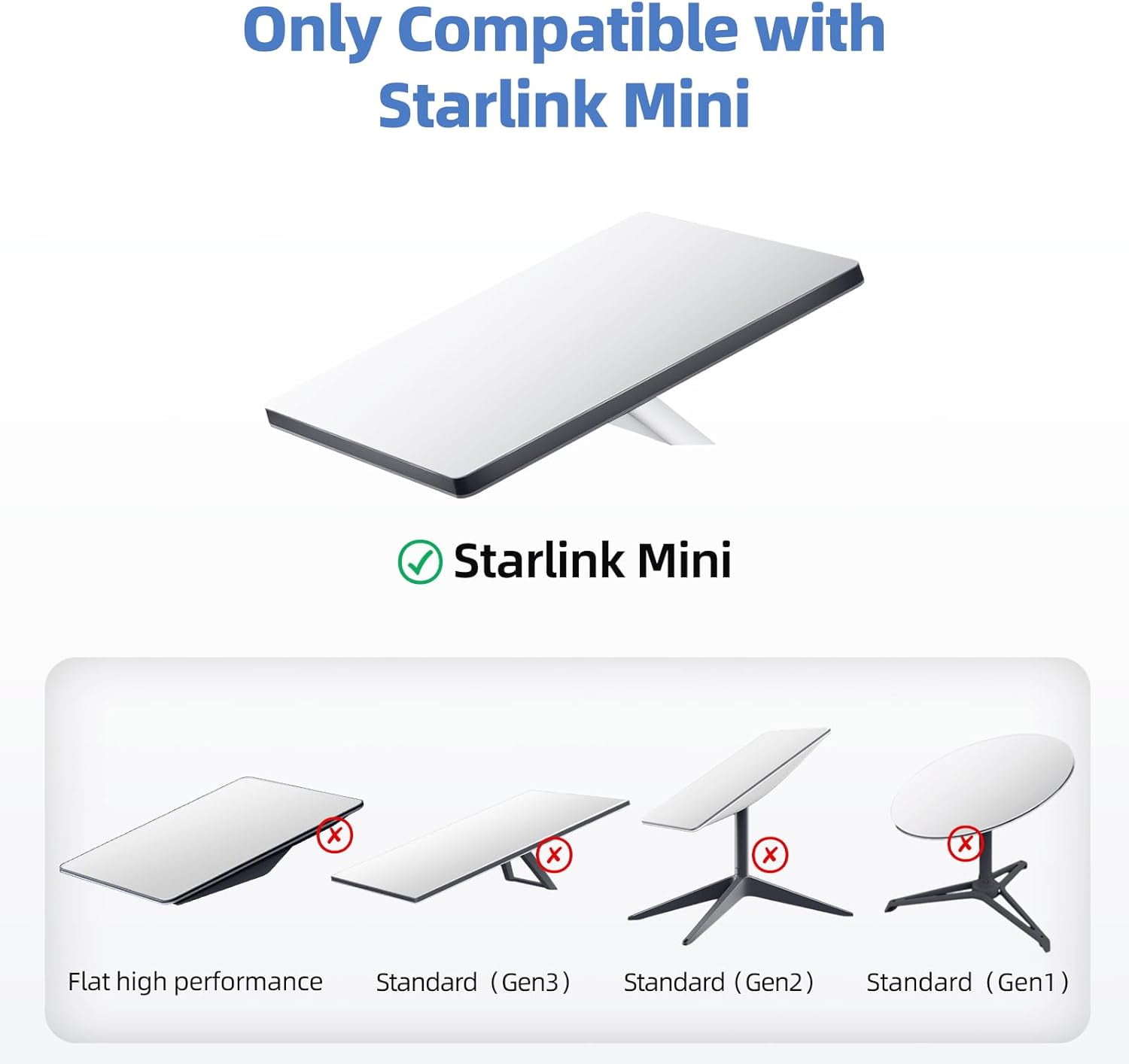 Starlink Mini Tripod with Adapter(for Both 2025 New and Old Version) Adjustable Tripod Mount for Starlink Mini Dish, Portable Stand Mounting Kit for Star Link mini accessories for Outdoor Camping, RV