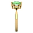 thumbnail image 3 of Three-Stone Engagement Ring for Women - 2.32ct Simulated Green Diamond in 14K Yellow Gold Promise Ring, 3 of 6