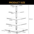 Tripumer 5 Tier Square Cupcake Stand Acrylic Cupcake Stand with Yellow