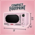 thumbnail image 5 of Nostalgia 1.1 cu ft Retro Microwave Oven, 1000W Countertop Microwave Oven with Digital Clock, Pink, 5 of 7