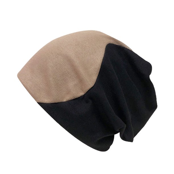 Unisex, cálido, transpirable, a prueba de viento, Patchwork, holgado, elástico, ganchillo, gorro suave de invierno, gorro envolvente, sombrero para exteriores Fridja nalpqowj27130