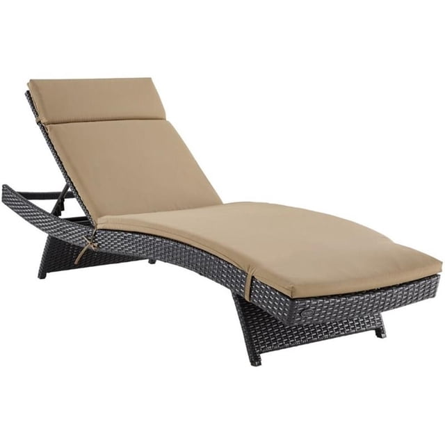 Crosley Biscayne Chaise Longue de Patio - Ensemble de 1, Brun et Moka