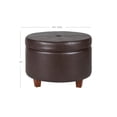 thumbnail image 3 of HomePop Grand Pouf de Rangement en Similicuir, Multipl, 3 of 11