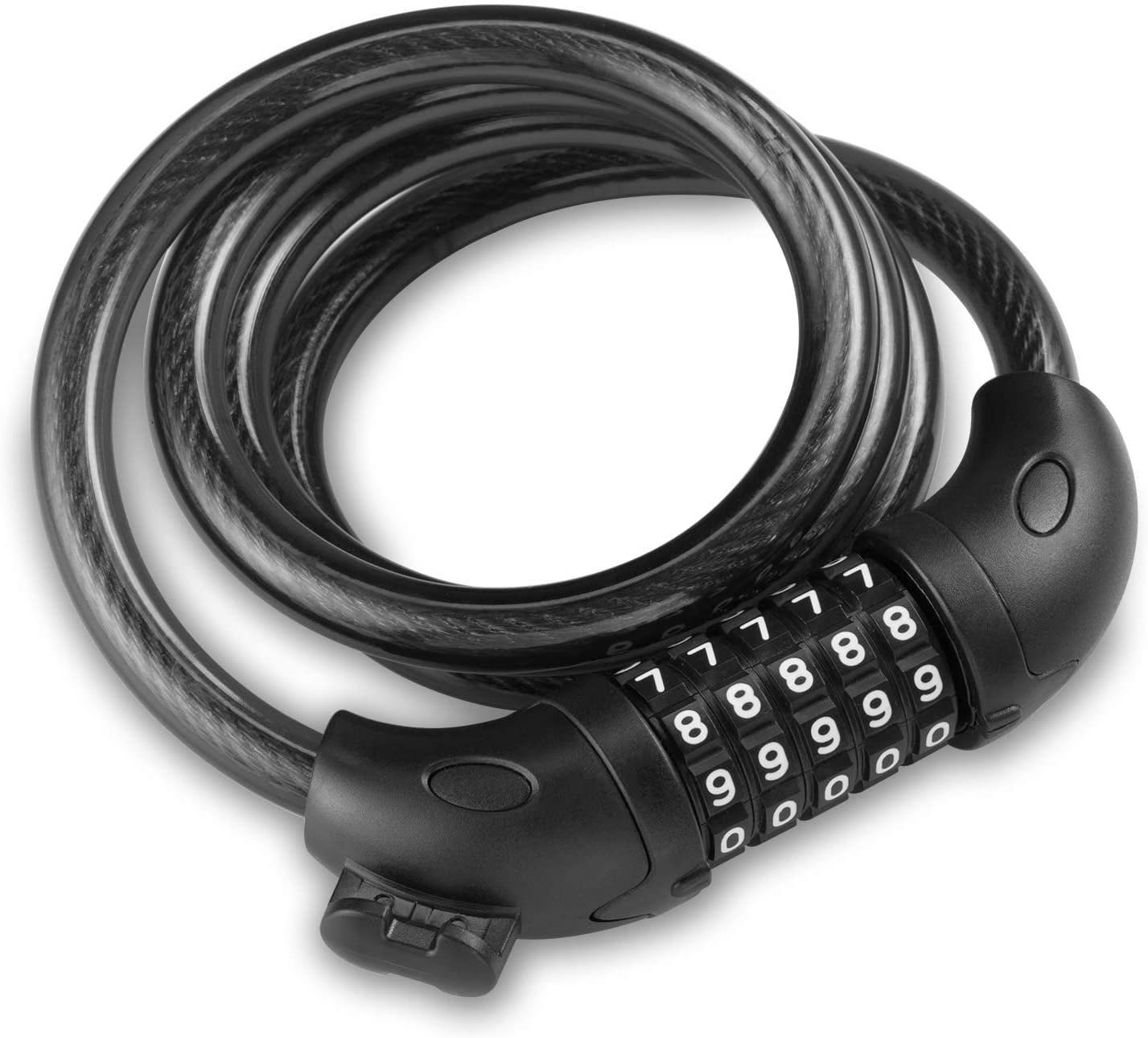 Antivol Vélo Câble Code 5 Chiffres – Câble Acier 12mm, Longueur 120cm, Support Sous Selle Inclus
