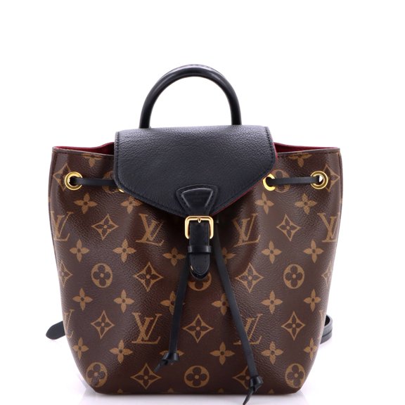 Pre-Owned Montsouris NM Backpack Monogram Canvas with Leather BB By Rebag