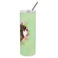 thumbnail image 4 of Carolines Treasures CK4411TBL20 Chocolate Labrador Green Flowers Stainless Steel 20 oz Skinny Tumbler 20 oz multicolor, 4 of 4